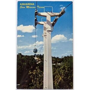 Aquarena San Marcos, Texas Aquarena Skyride Tower Vintage Postcard A7